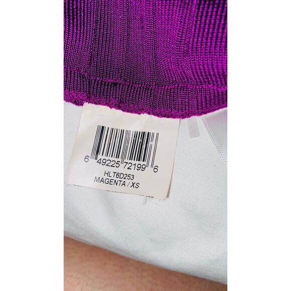 Strapless Herve Leger Bodycon size XS, 
Style HLTD6253 Magenta - Picture 10 of 11